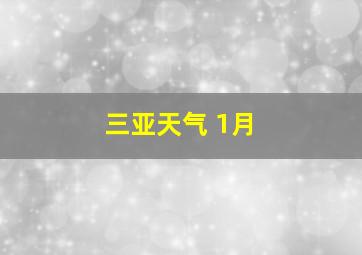 三亚天气 1月